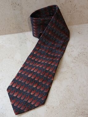 Mens Patterned Silk Tie by Feraud
